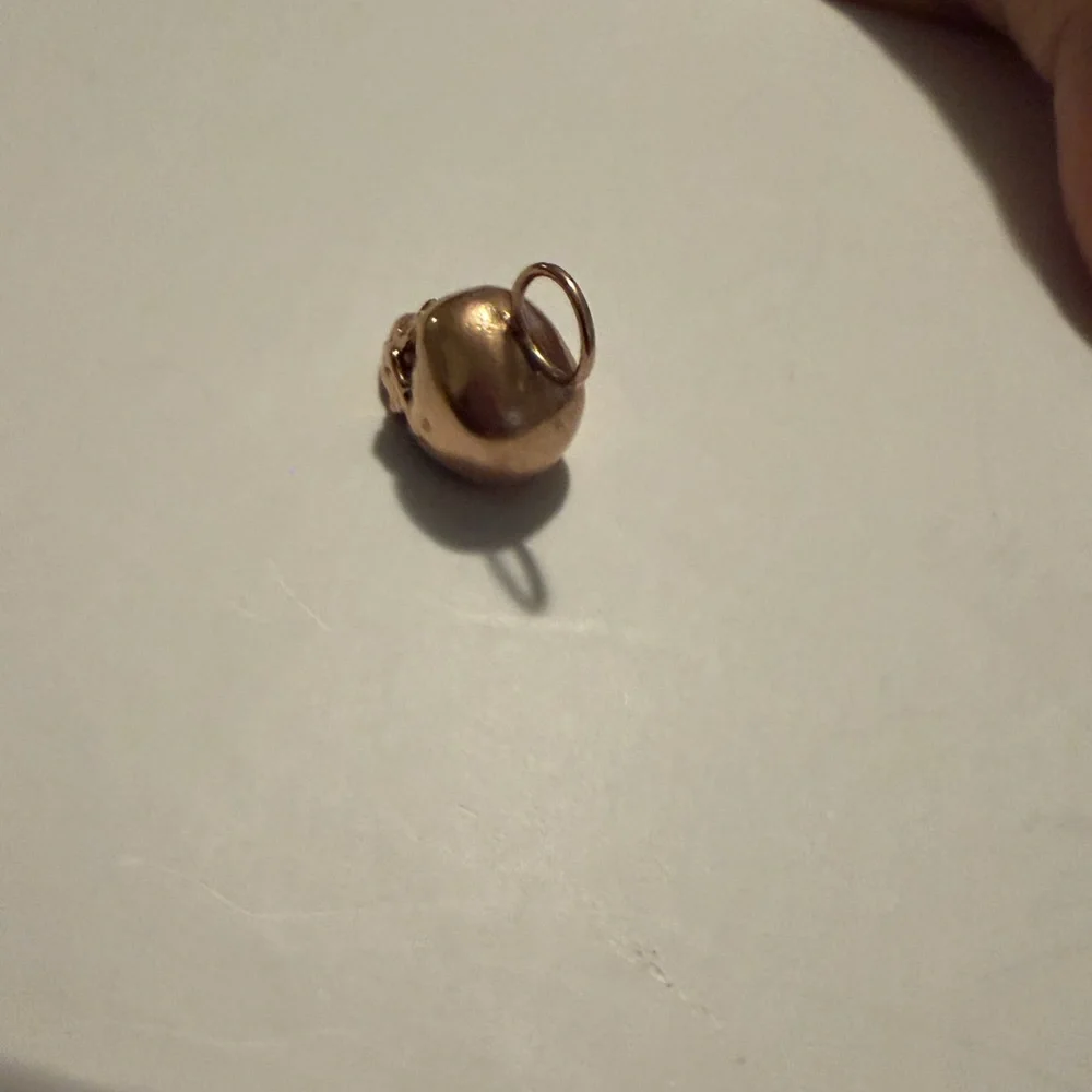 Fortunebaby 14K Rose Gold Gold Skull Charm with Diamonds! - Picture 5 of 7
